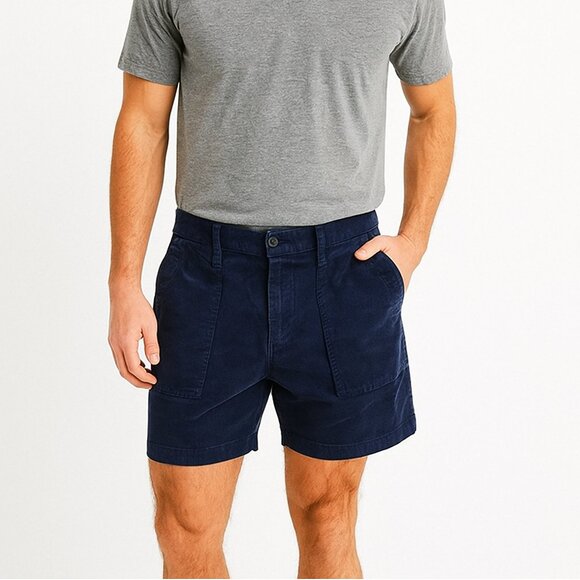 Taylor Stitch Shorts Old Money Size 32 Blue Corduroy Shorts 8" Inseam Preppy - Picture 1 of 5